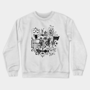 n16: eyes will not deceive you, faces with poor anatomy Crewneck Sweatshirt